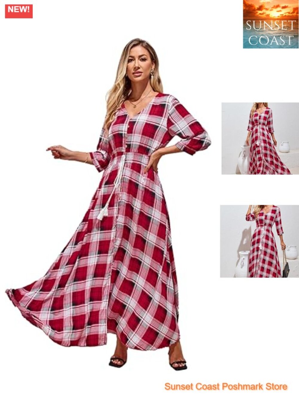 Women's Flowy Maxi Dress Rayon Boho Beach Party Casual Summer
